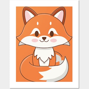 Cute Kawaii Fox Posters and Art